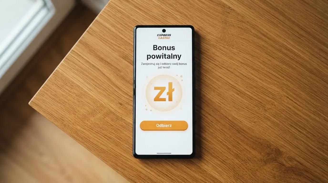 Ekran z warunkami bonusu powitalnego podczas rejestracji w kasynie online